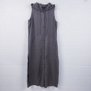 Finity Charcoal‎ Hooded Maxi Dress